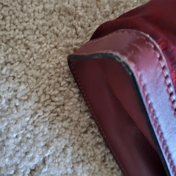 Pre-owned Vintage Gucci Bordeaux Red Shopper Tote Bag - Picture 11 of 15